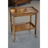 An oak TEECAR metamorphic tea trolley/card table by P.Gold and Co.