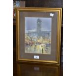 Michael Crawley Evening, Market Place, Derby signed,