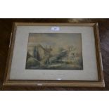 S Watkins (early 19th century) Red Lion, Hereford signed, watercolour, 20.5cm x 25.