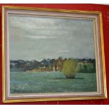 Hughes La** (20th century) A View across the Common signed, dated 62, oil on canvas,