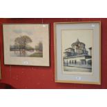 Gilbert Brown, after, Christies Contemporary Art Etching, River Wey,