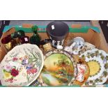 Ceramics and Glass - Victorian Aesthetic Movement plates; others similar; Royal Crown Derby Posies;