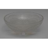 A René Lalique Coquilles opalescent and clear glass bowl,