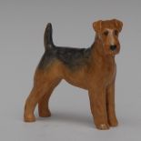 A Royal Worcester animal model, of a Airedale Terrier, printed crown and circle mark in black,
