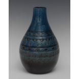 A Linthorpe Art Pottery ovoid vase, after a design by Christopher Dresser,