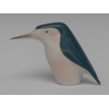 An Art Deco Royal Dux model of a Kingfisher, 8cm high,