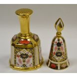 A Royal Crown Derby 1128 pattern bell, gold handle, 13.