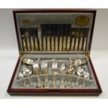 A Viner's of Sheffield Kings pattern silver plated eight setting canteen,