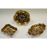 A Royal Crown Derby 1128 pattern petal shaped pin dish,