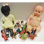 Dolls - a Pedigree walking and crying black baby doll; another Kader;