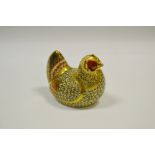 A Royal Crown Derby paperweight, Hen,