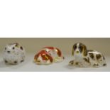 A Royal Crown Derby paperweight, Bank Vole; others,