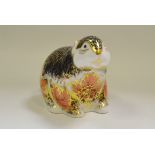 A Royal Crown Derby paperweight, Riverside Beaver, printed mark ,