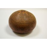 A Colonial engraved gourd