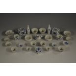 A Japanese miniature porcelain tea ceremony set, possibly for a child,