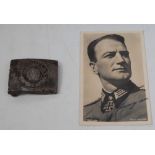 Militaria, Geramny, WW2 Nazi period, a signed postcard of the Wehrmacht's Major Langesee,