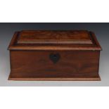 A George III provincial mahogany table box, possibly Welsh,