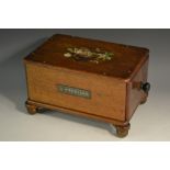 A late Victorian mahogany dummy-door trick box,