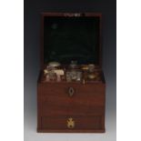 A George III mahogany travelling apothecary box,