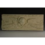 A museum-type plaster cast, in relief with a 'Reynolds angel',