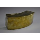 Naval Interest - an early Victorian curved brass belt mounted box, possibly for ammunition,