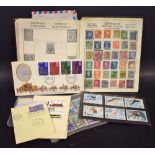 A stamp album, including First Day Covers, etc.