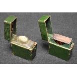 A Victorian travelling inkwell;