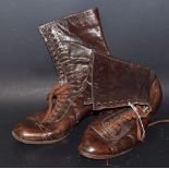 Vintage Costume - a pair of Edwardian lady's boots