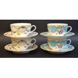Ceramics - a pair of Royal Worcester Foxglove pattern cups and saucers, boxed; another,