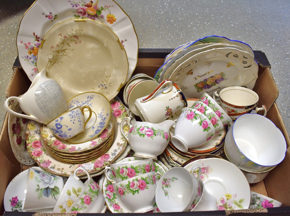 Ceramics - a Colclough part tea service; another Staffordshire tea service;