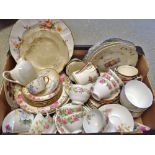 Ceramics - a Colclough part tea service; another Staffordshire tea service;