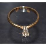 A 14ct gold and diamond solitaire