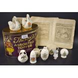 Crested China - a small quantity of crested porcelain including swans, hand grenade, shell,