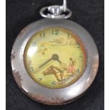 A novelty Smith's Ranger pocket watch, with Lone Ranger type ticking seconds figure,