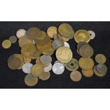 Coins, a quantity of circulated foreign base metal coins, including France 2Sols 1791A F,