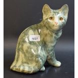 Lorna Winstanley signed ceramic model of a seated cat