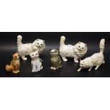 Beswick models of cats, various (4); others,