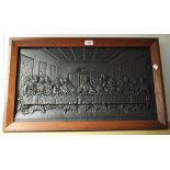 Cast iron framed picture 'The Last Supper'