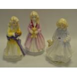 A Royal Doulton figure, Charity, HN3087, limited edition, 3711/9500; others, Hope, HN3061,