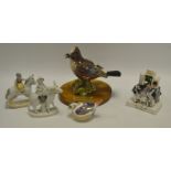 Ceramics - a John Smedley model of a Jay, limited edition, 84/1000; a Royal Crown Derby Paperweight,