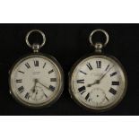 A Victorian silver open face pocket watch, G H Prosser, St George Road, Bristol, white dial,