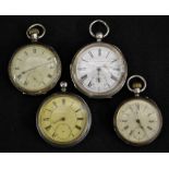 A George V silver " The Comet" open face pocket watch, white dial, Roman numerals, minute track,