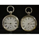 An Edwardian silver open face pocket watch, The Impregnable, retailed H E Peck, London, white dial,