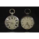 A Victorian silver Johnson of Preston Railway open face pocket watch, cream dial,