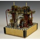 A scratch built model stationary engine, Lily & May, after George Saxon & Co, 1911, Oldham,