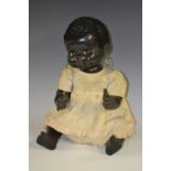 A Pedigree black doll, sleeping brown eyes, open mouth, jointed body, 45cm high,