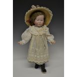 A Kammer & Rheinhardt Marie bisque head and ball jointed bodied composition character doll,