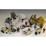 An original 1980's Star Wars Imperial Attack Base; a 1980's Jabba the Hut playset;