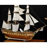 A 1:54 scale wooden model HMS Pandora,