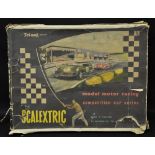 Scalectrix - a vintage 1960s number 31 racing set, with C124 Ferrari 312T red car, Rn 6,